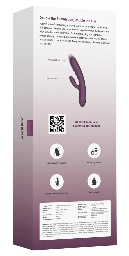 SVAKOM Avery 18,6 cm vibrator