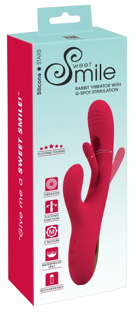 Sweet Smile Rabbit Vibrator with G-Spot Stimulation 24,2 cm