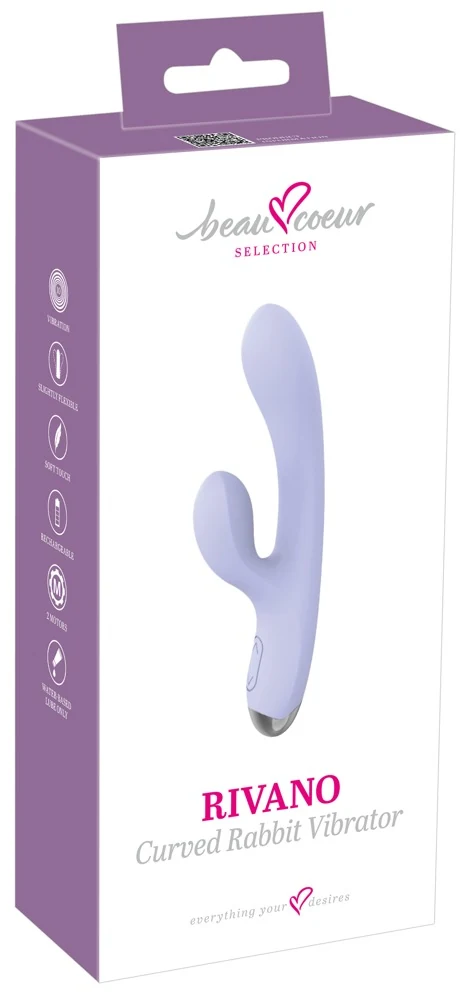 beau coeur RIVANO Curved Rabbit Vibrator 20,4 cm