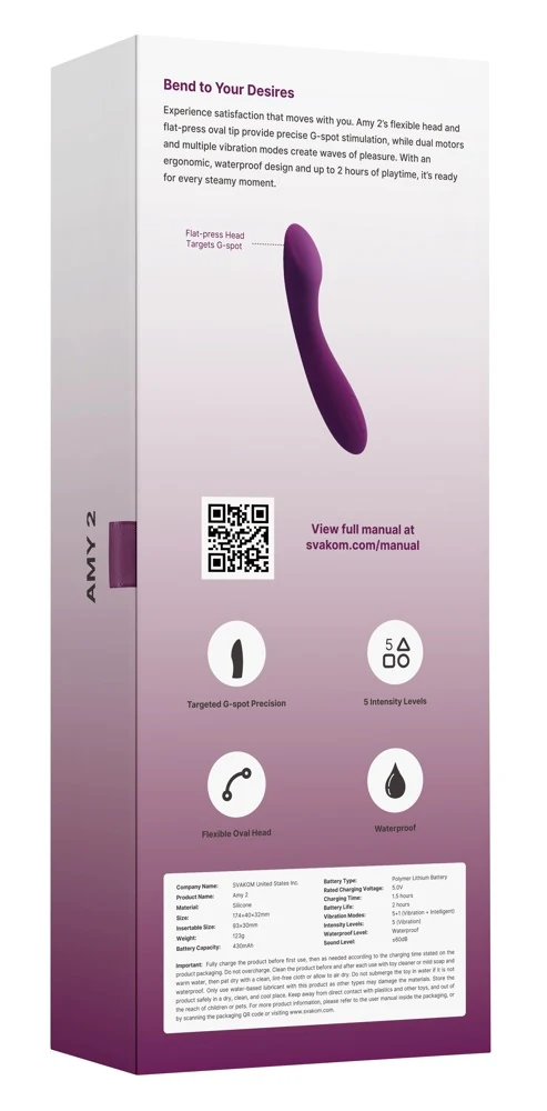SVAKOM Amy 2 17,4 cm vibrator