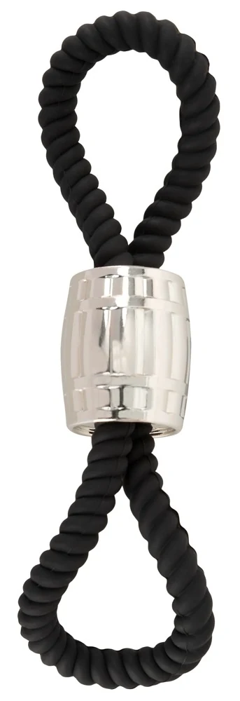 Rebel Heavy Rope Cock Strap with two Loops penisring