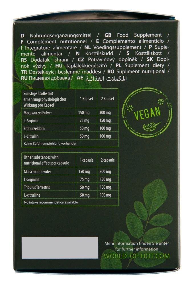 HOT Pure Moringa Maca Man Power nahrungsergänzungsmittel