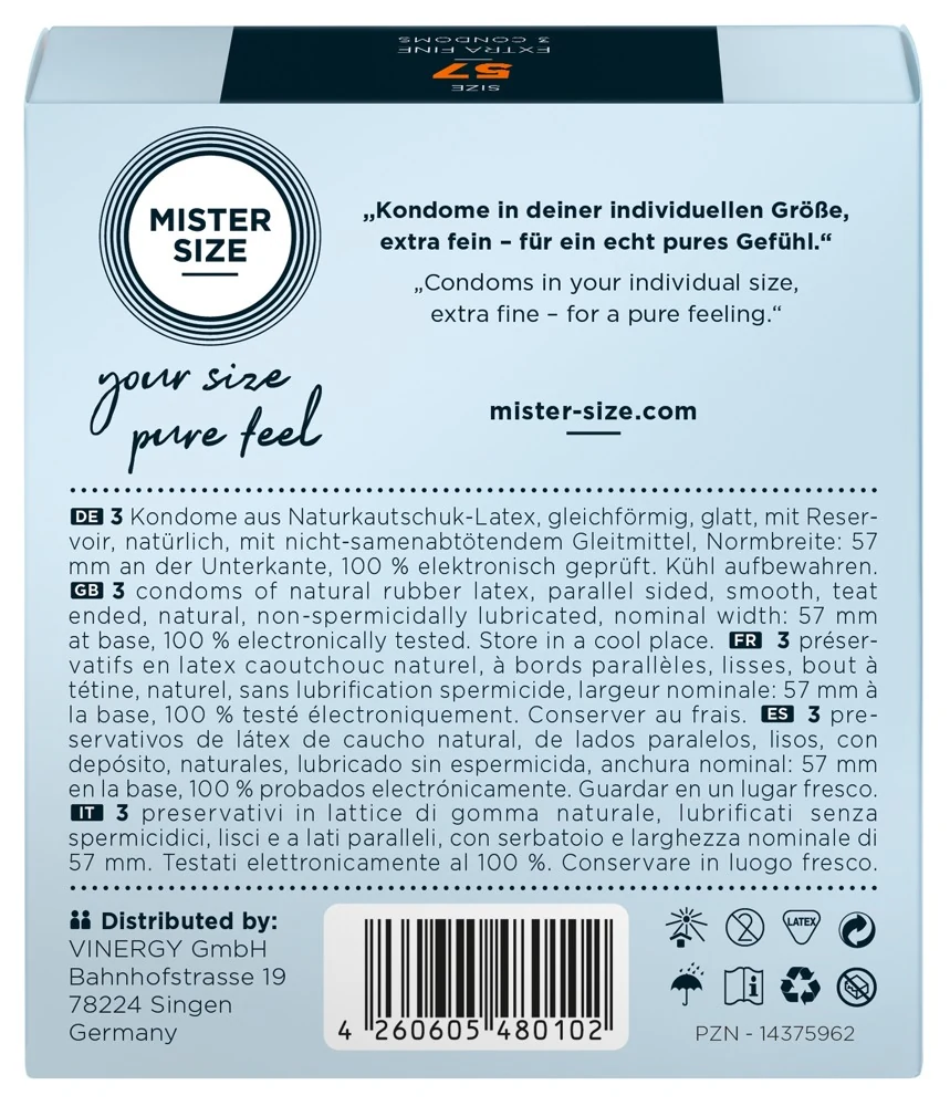 Mister Size 57 mm kondome