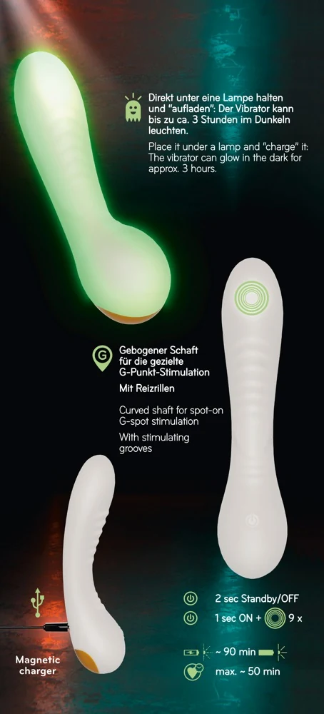 You2Toys Glow in the dark G-Spot 17,9 cm vibrator