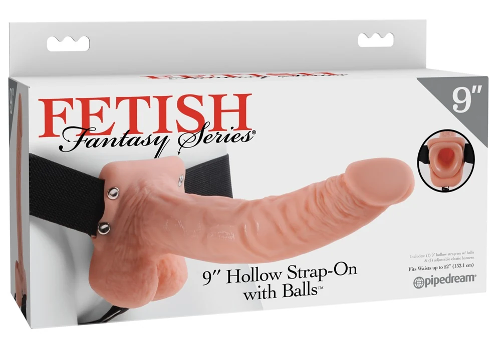 FF Series 9“ Hollow Strap-on with Balls