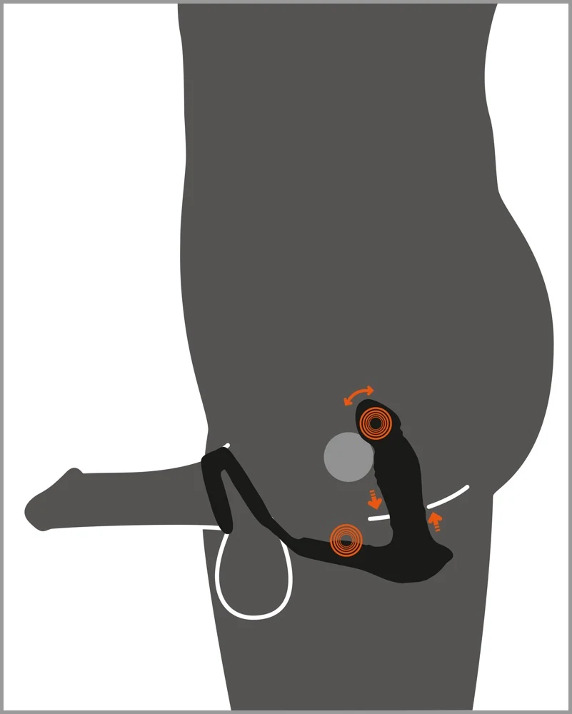 Rebel RC Vibrating Prostate Plug with Nodding Function 14,5 cm vibrator