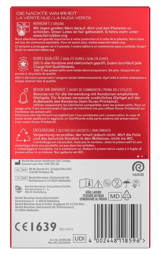 Durex Gefühlsecht Slim kondome