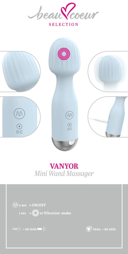 beau coeur VANYOR Mini Wand Massager 15,4 cm vibrator