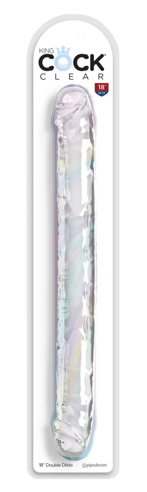King Cock Clear 18“ Double Dildo 46 cm