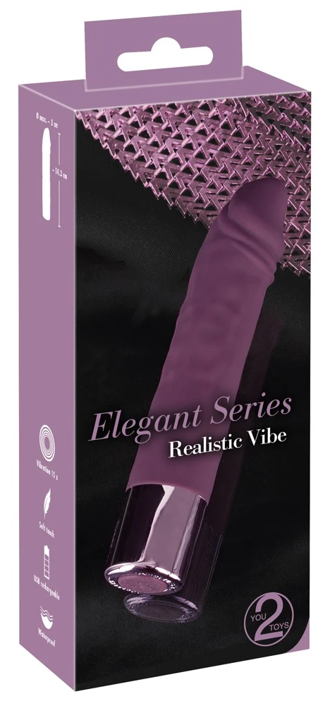 Elegant Series Realistic Vibe 14,3 cm vibrator