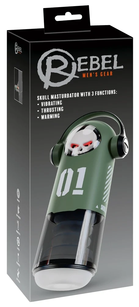 Rebel SKULL Masturbator with 3 Functions
