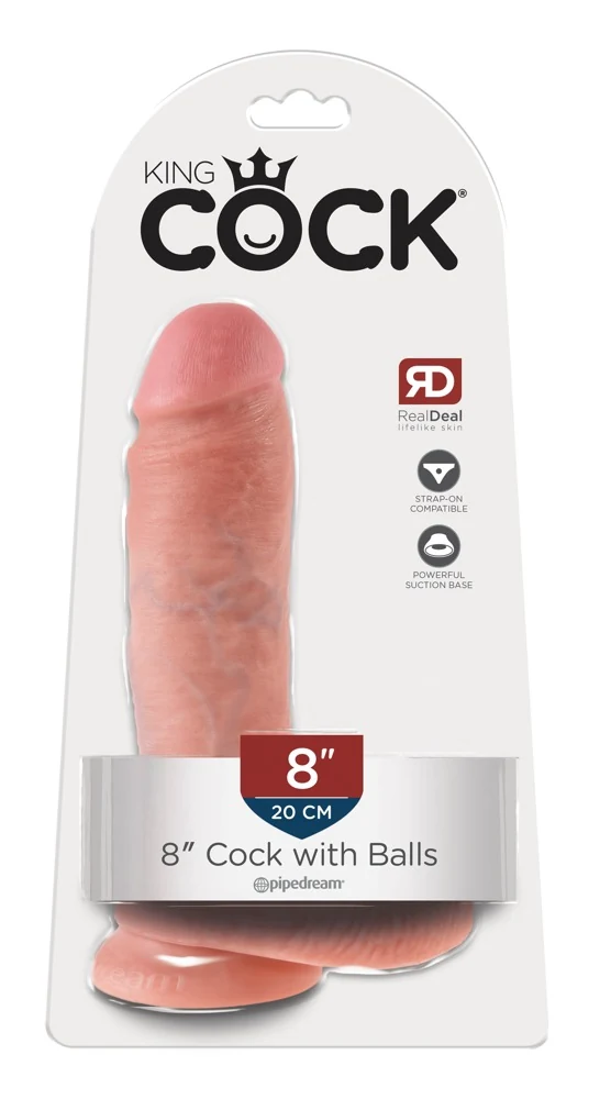 King Cock 8“ with Balls 20,3 cm dildo