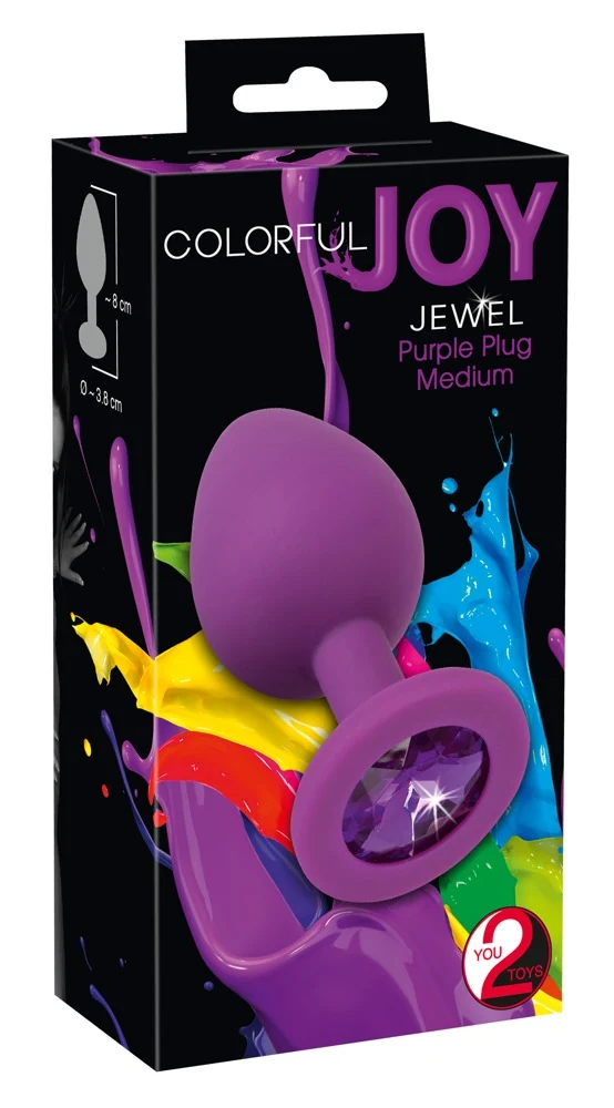Colorful Joy Jewel Purple Plug Medium 8 cm anal toy