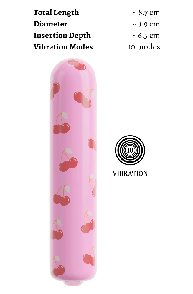 beau coeur CHERRY Mini Vibrator 8,7 cm