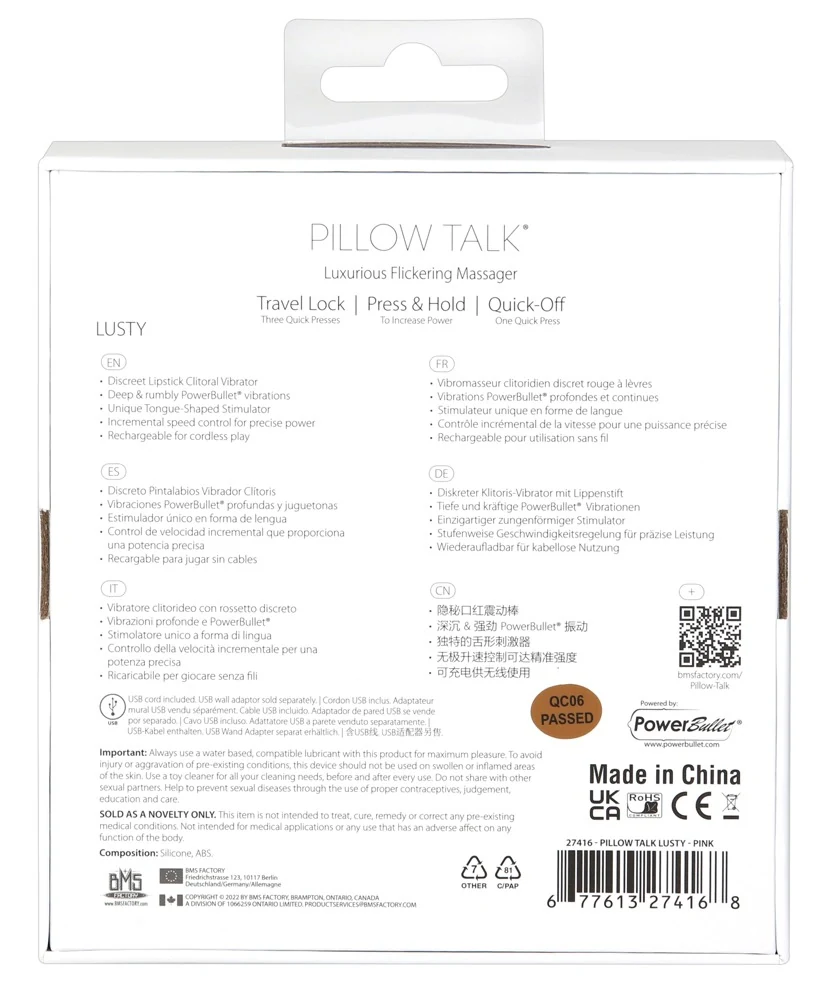 PILLOW TALK Lusty 9,4 cm vibrator