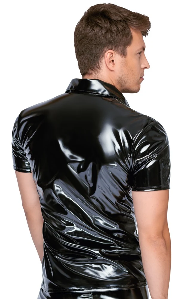 Black Level Poloshirt aus Lack