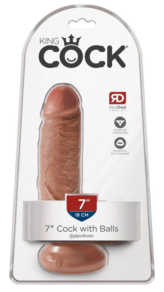 King Cock 7“ with Balls 17,8 cm dildo