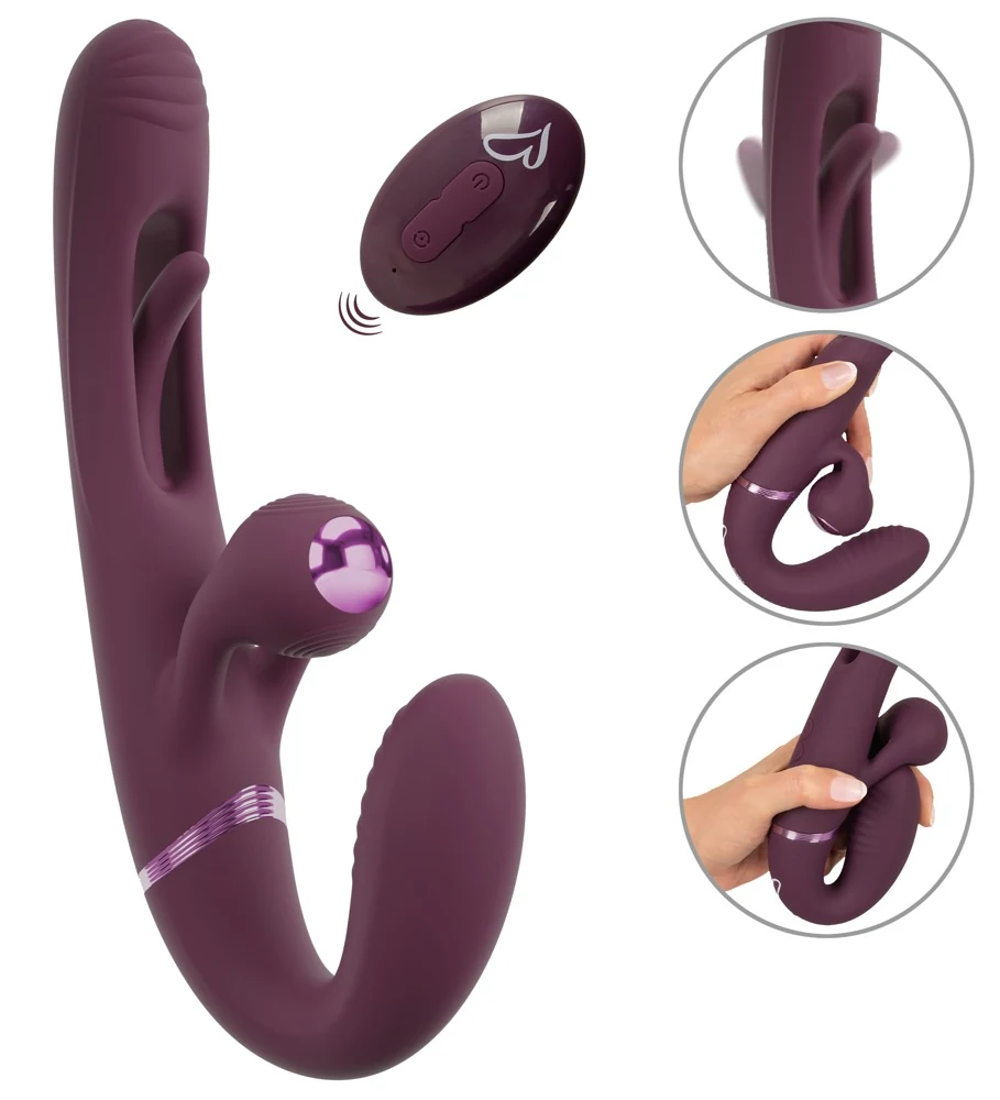 JAVIDA RC Strapless Strap-On With Flicking Tongue 23,5 cm vibrator
