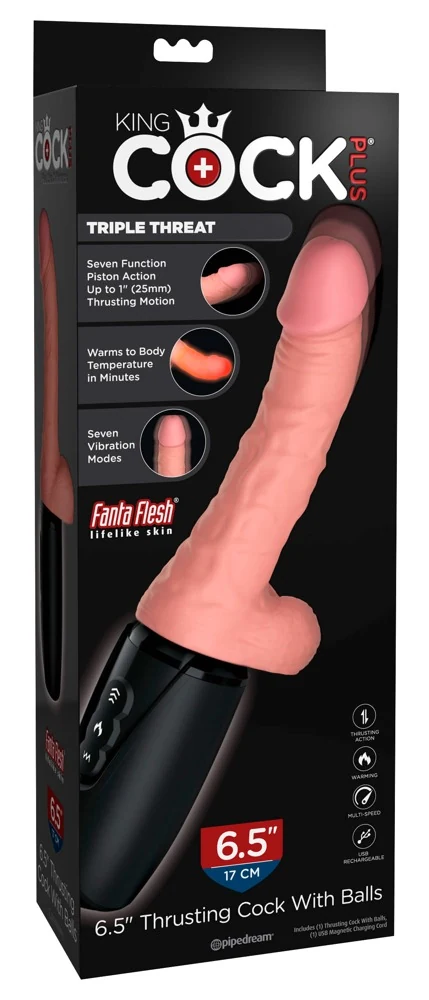 King Cock Plus 6,5“ Thrusting with Balls 27,1 cm vibrator