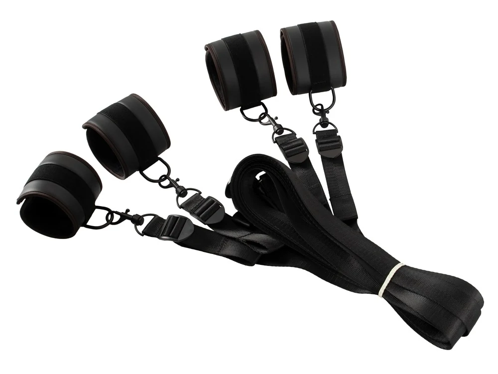 Vegan Fetish Bettfessel-Set bondage fesseln