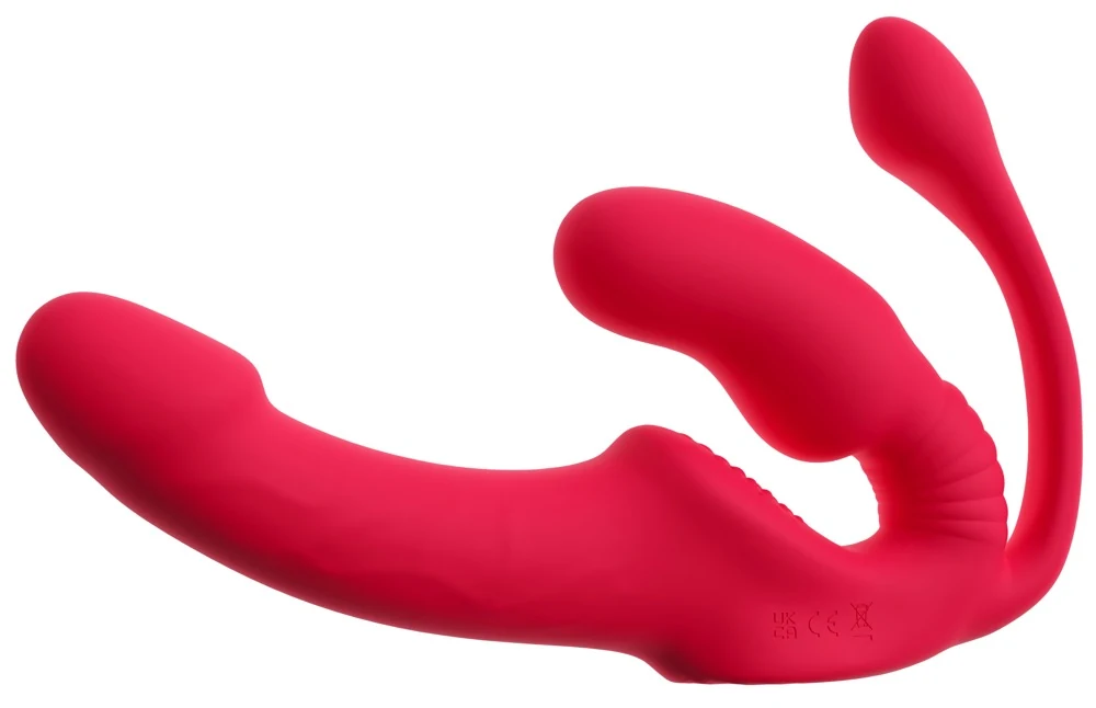 Strapless Strap-On Triple Teaser RC 23 cm vibrator