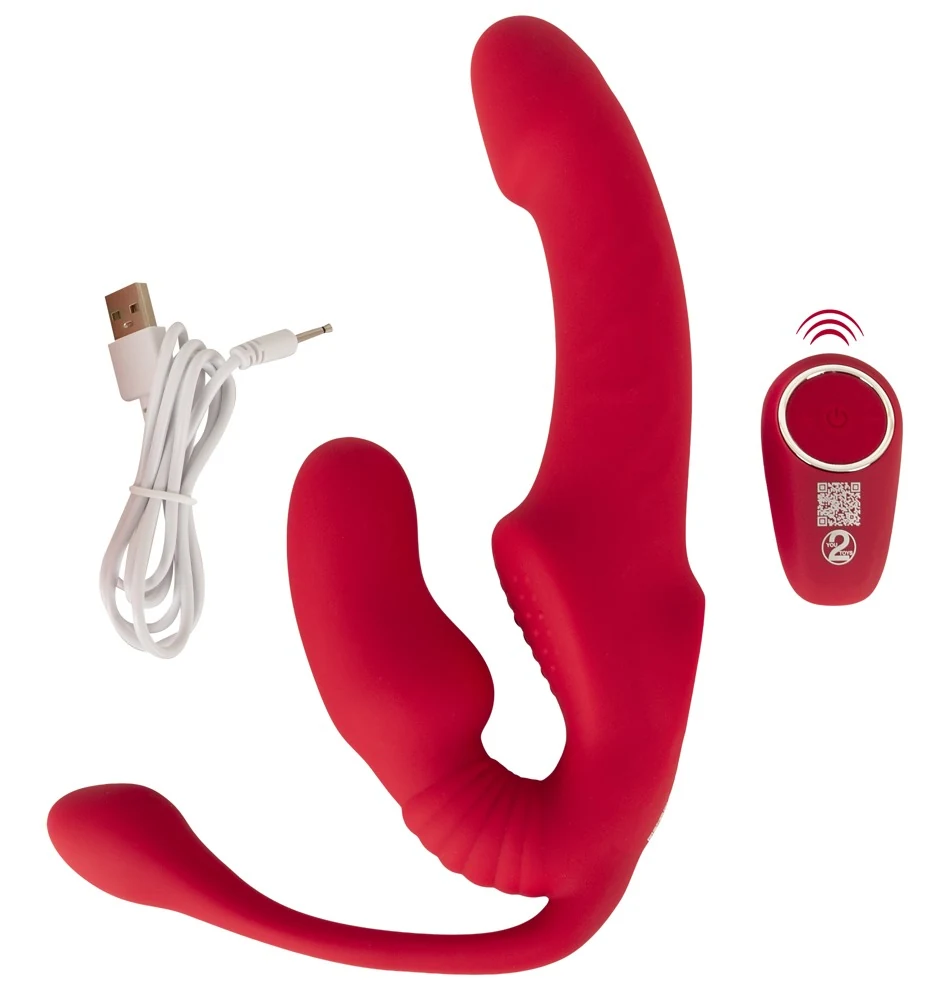 Strapless Strap-On Triple Teaser RC 23 cm vibrator