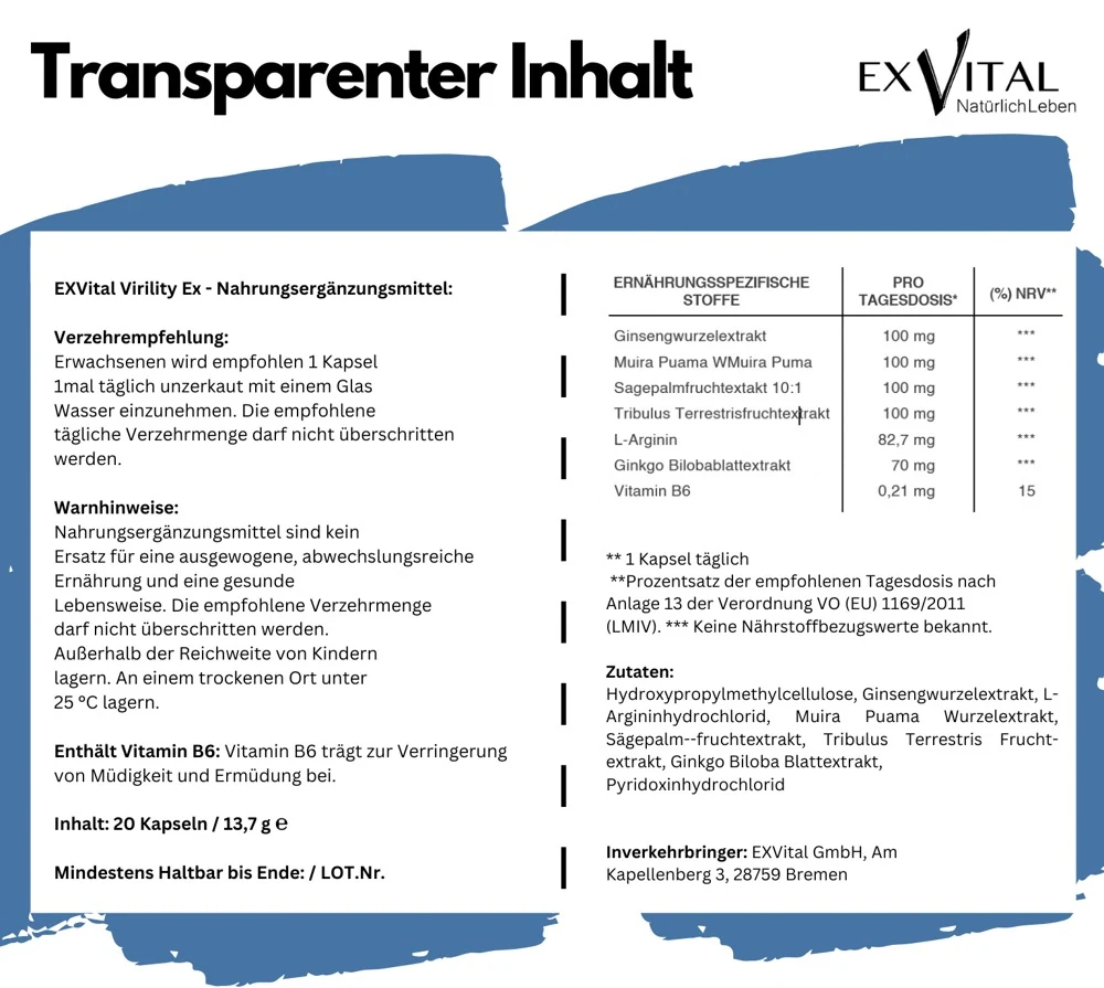 Virility Ex nahrungsergänzungsmittel