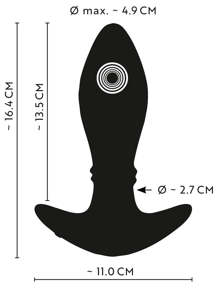 ANOS RC Moving Rings Butt Plug 16,4 cm anal toy
