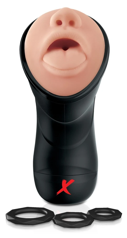 PDX Elite Deep Throat Vibrating Stroker masturbator