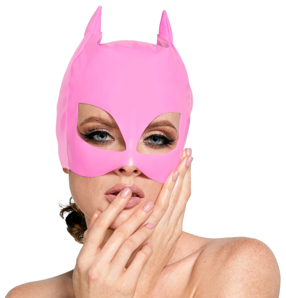 Black Level Kopfmaske aus Lack masken knebel