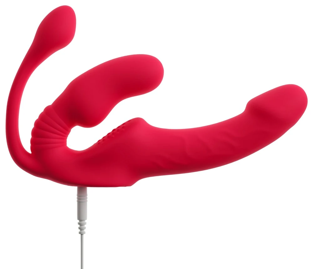 Strapless Strap-On Triple Teaser RC 23 cm vibrator