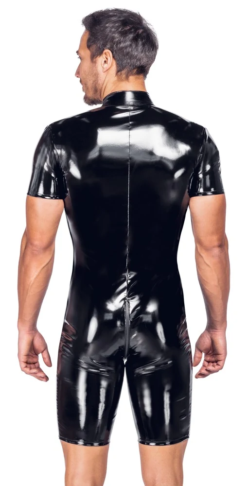 Black Level Kurzoverall aus Lack