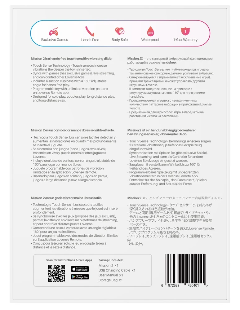Lovense Mission 2 27,2 cm vibrator