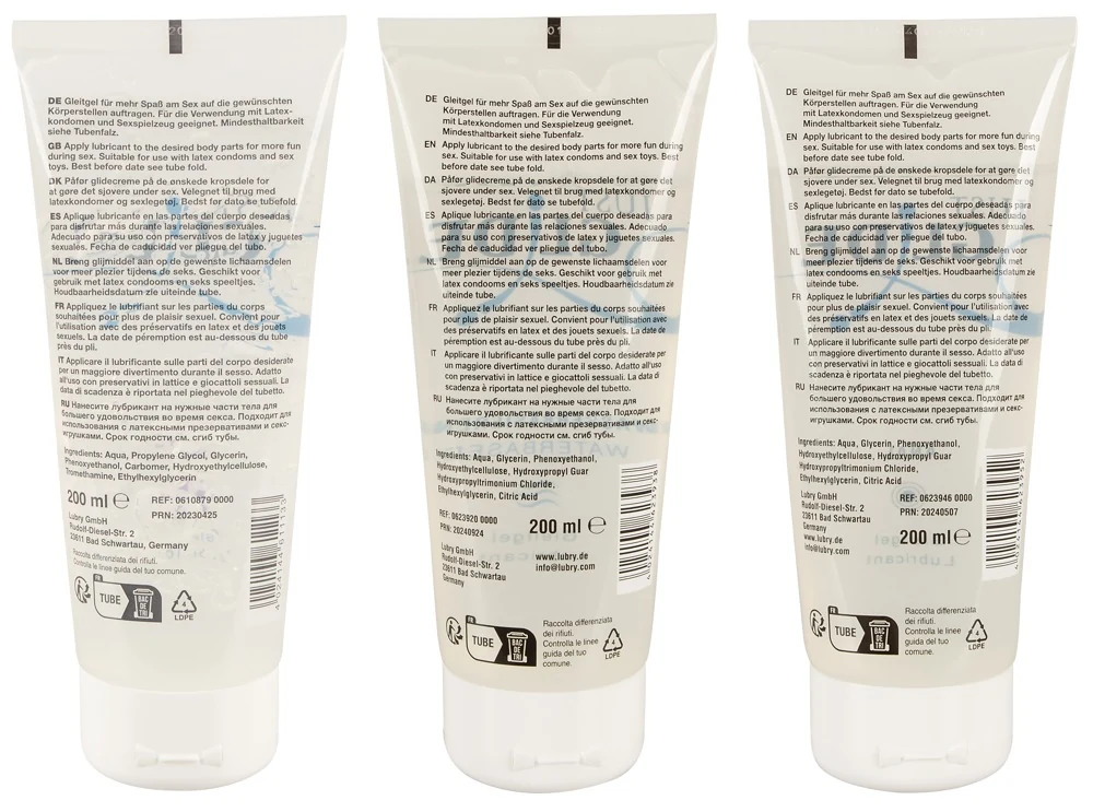 Just Glide Set 3 x 200 ml gleitmittel ohne aroma