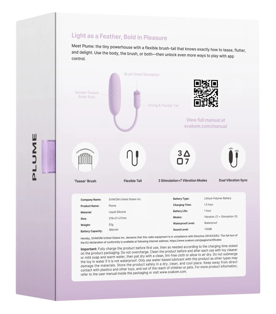 SVAKOM Plume 21,9 cm vibrator