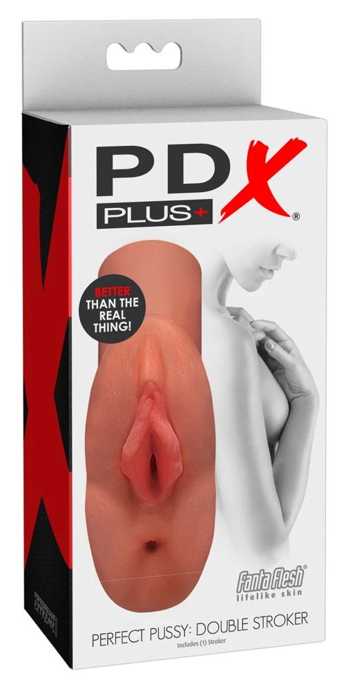 PDX Plus Perfect Pussy: Double Stroker masturbator