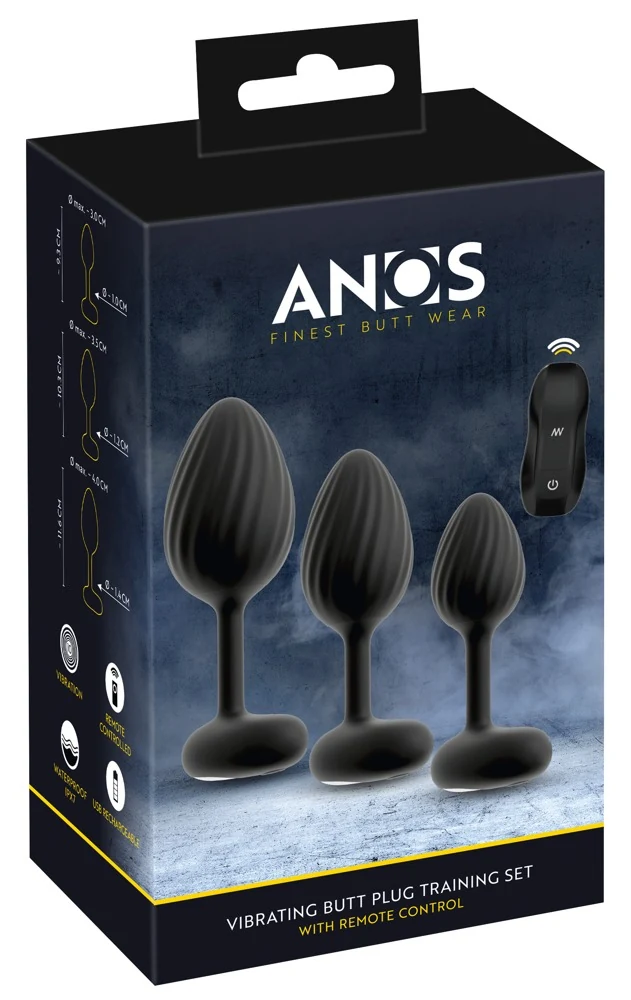 ANOS RC Butt Plug Set with Vibration anal toy