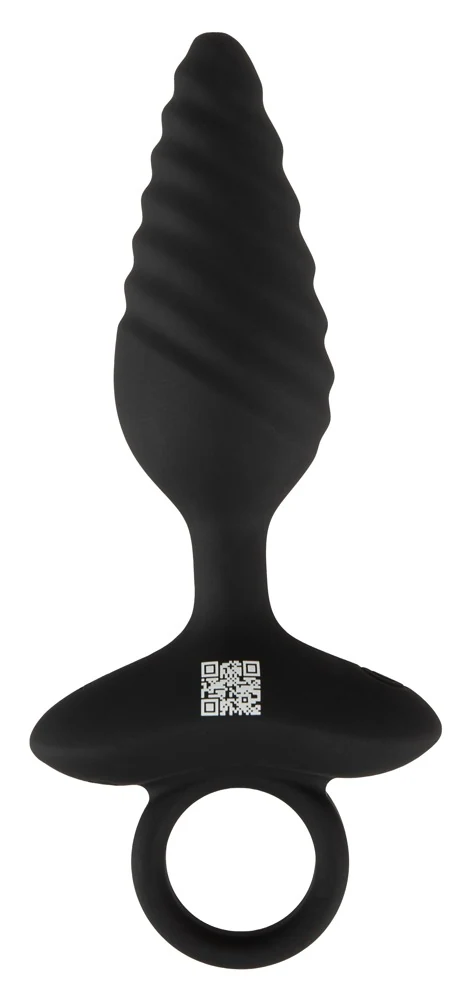 ANOS Flexible Butt Plug Twisted Design with Vibrations 14,8 cm anal toy