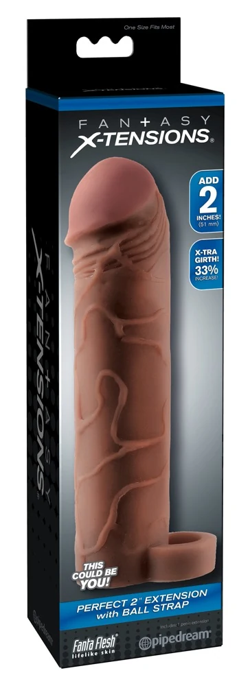 Fantasy X-tensions Perfect 2“ Extension with Ball Strap penishülle