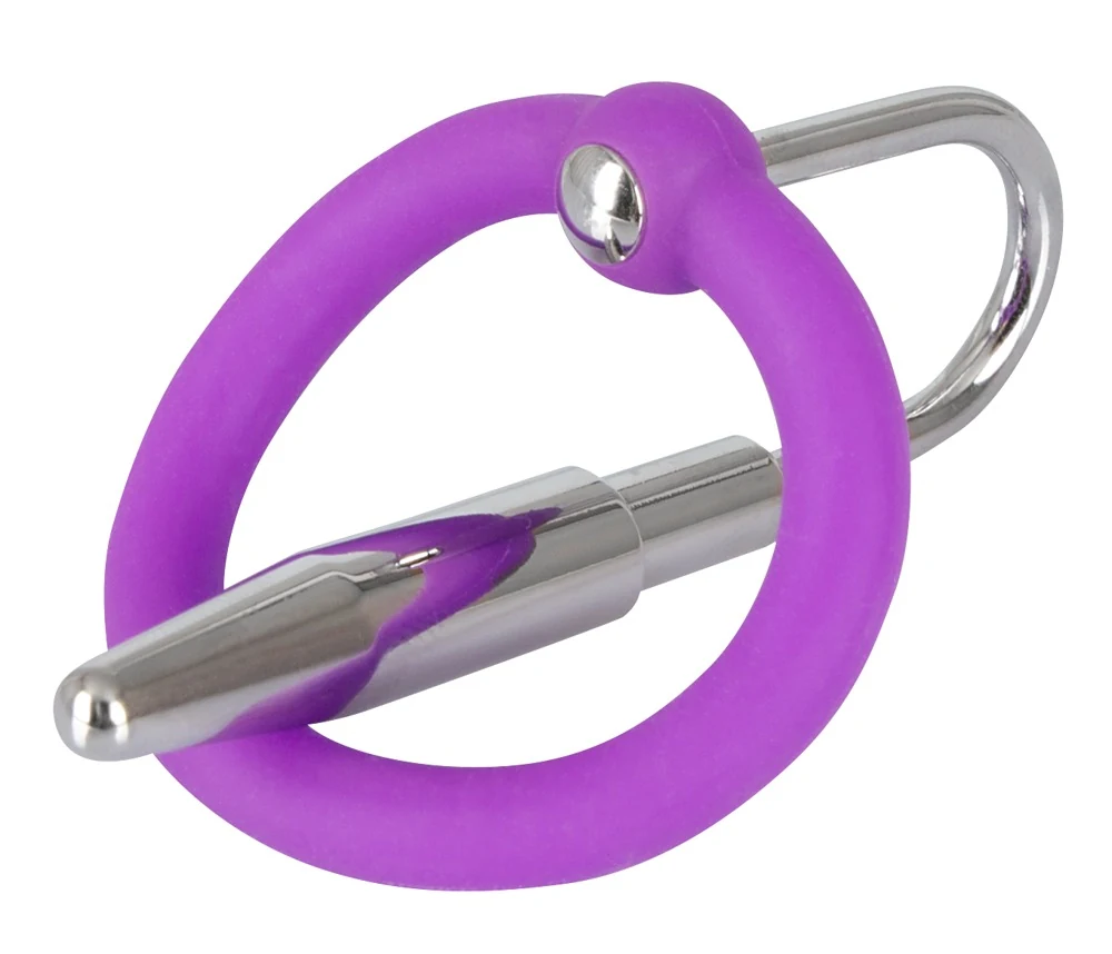 Penisplug with a silicone glans ring harnröhrenstimulation