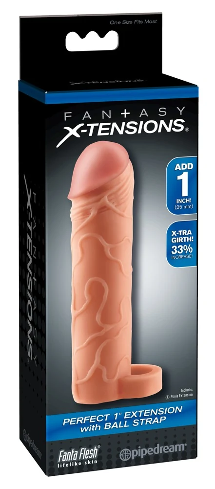 Fantasy X-tensions Perfect 1“ Extension with Ball Strap penishülle