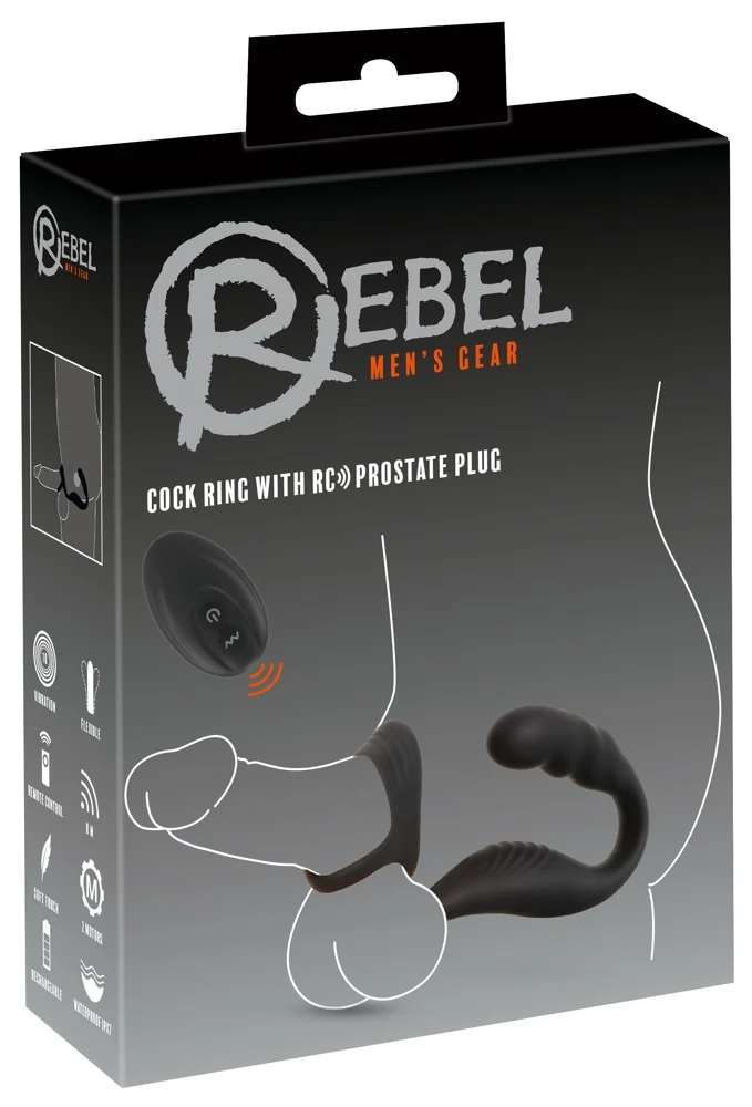 Rebel Cock Ring with RC Prostate Plug vibrator