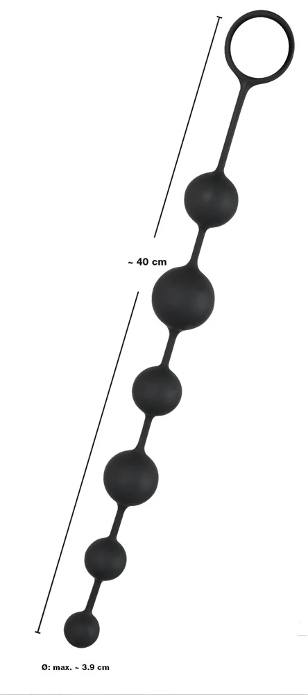 Black Velvets Anal beads 40 cm toy