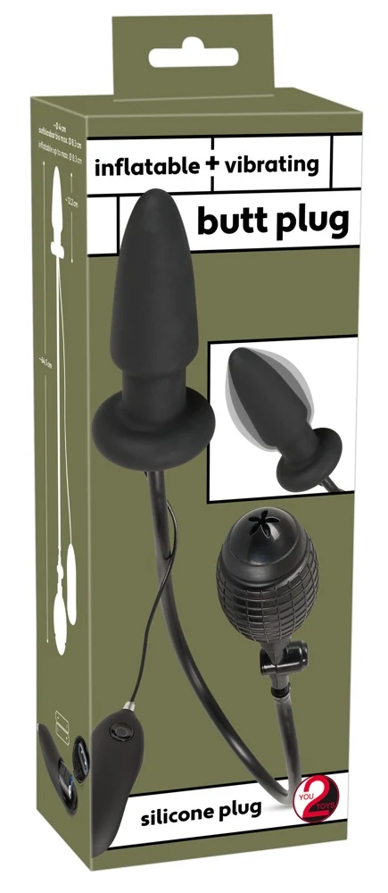 You2Toys Inflatable Vibrating Butt Plug 12,2 cm anal toy