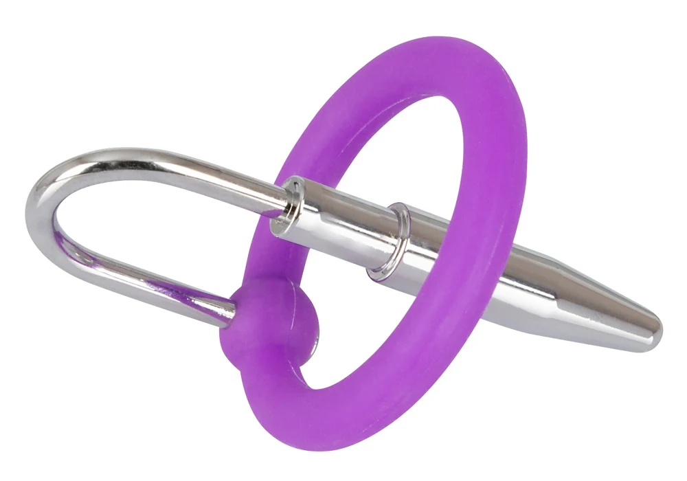 Penisplug with a silicone glans ring harnröhrenstimulation