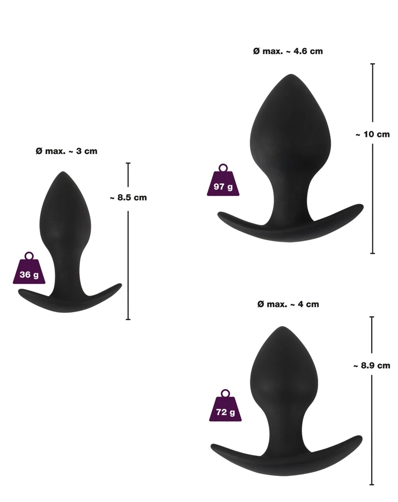 Black Velvets 3-teiliges Anal-Trainer-Set toy-sets