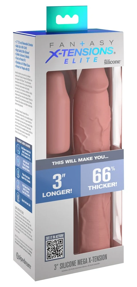 Fantasy X-Tensions Elite 3“ Silicone X-tension penishülle