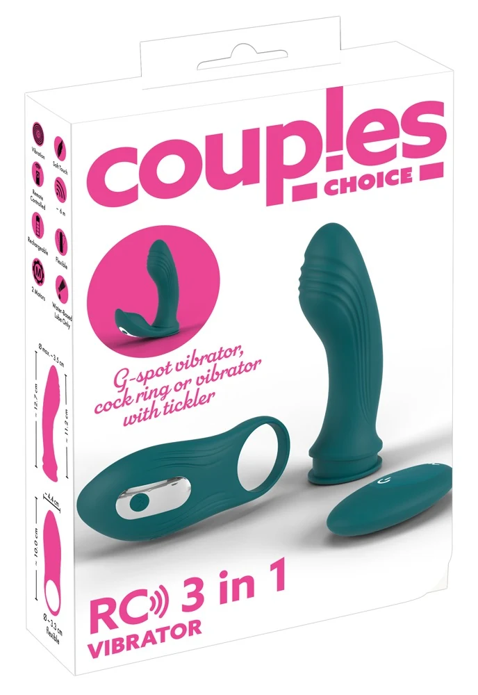 Couples Choice RC 3 in 1 Vibrator 12,7 cm