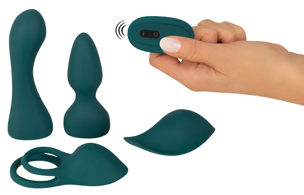 Couples Choice RC Mini Vibrator with 4 Attachments
