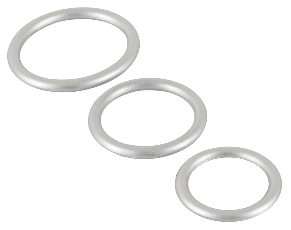 You2Toys Metallic Silicone Cock Ring Set penisring
